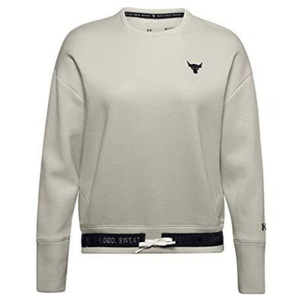 Under Armour | Women's Cream Blood Sweat Respect Cropped Sweatshirt (Size XL)
